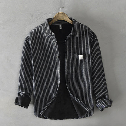 Peter™ Stripe Fleece Overshirt