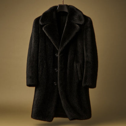 Vittorio Fur-Style Long Coat