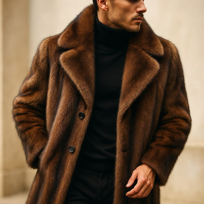 Vittorio Fur-Style Long Coat