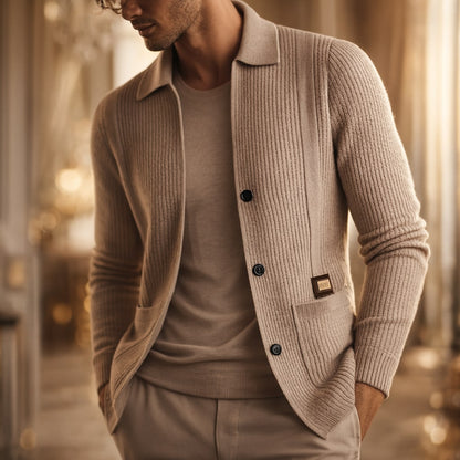 Marcello Textured Button Cardigan