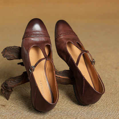 Miska Genuine Leather Flats