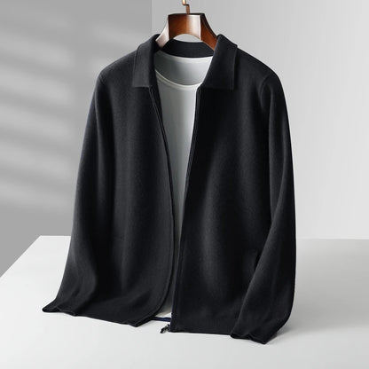 Elvano Wool-Lapel Cardigan