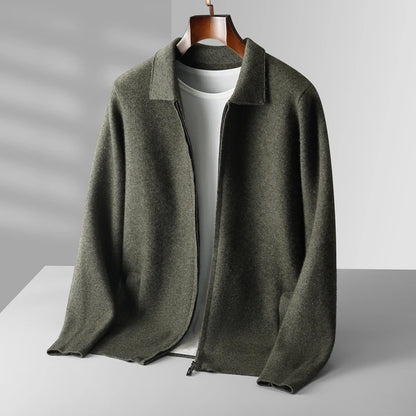 Elvano Wool-Lapel Cardigan