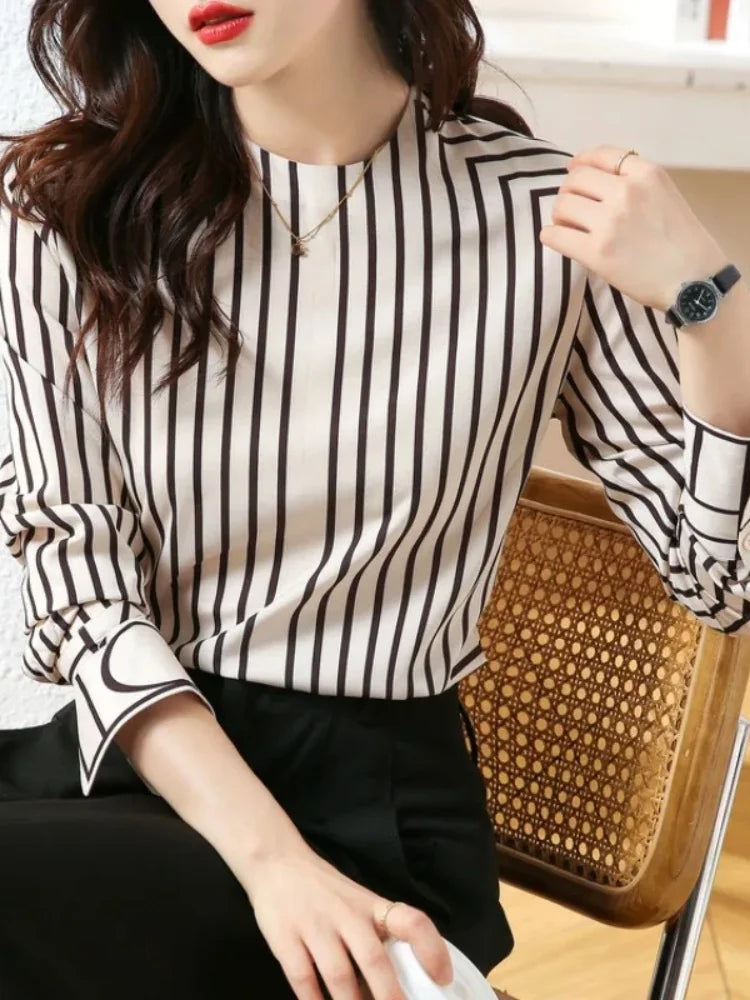 StripeLuxe™ Patterned Blouse