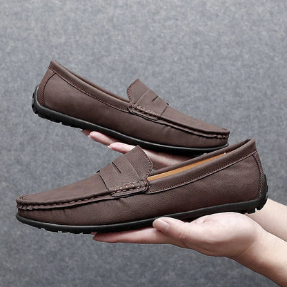 Corvane Faux Leather Loafers