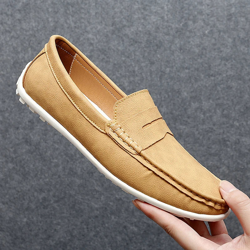 Corvane Faux Leather Loafers