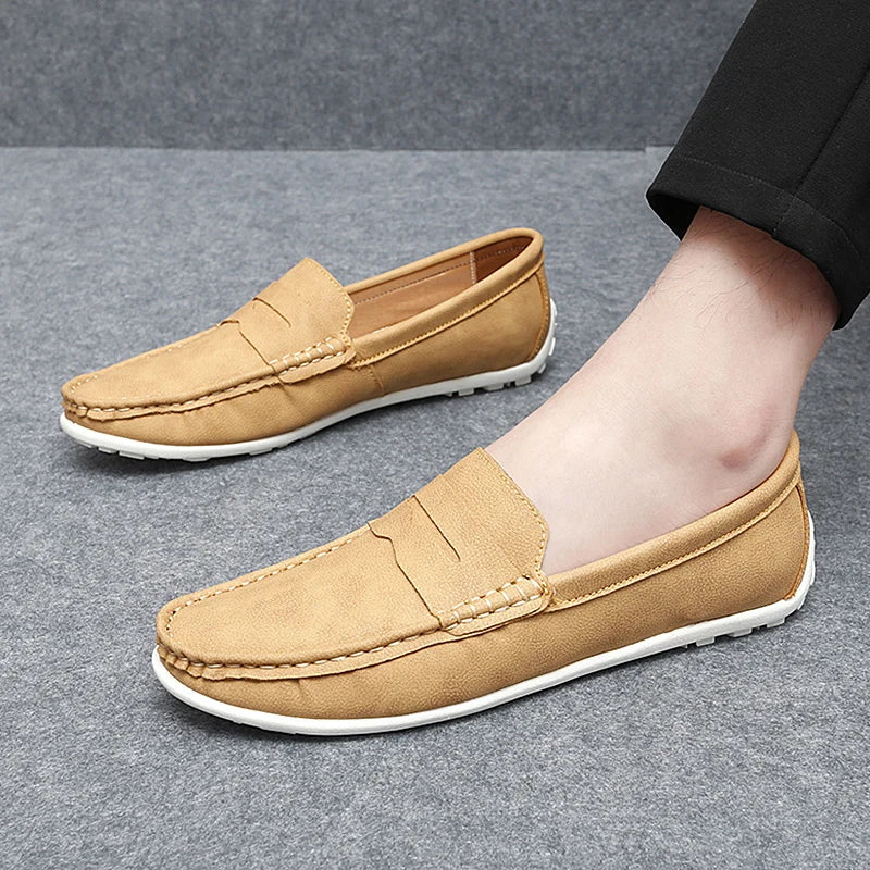 Corvane Faux Leather Loafers