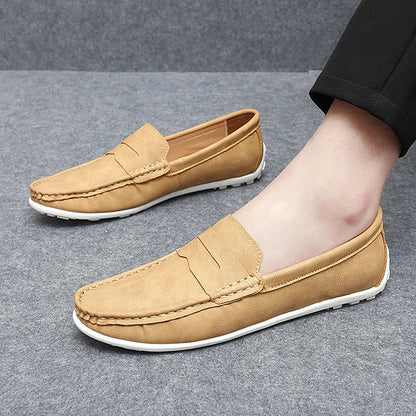 Corvane Faux Leather Loafers