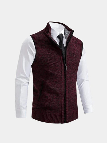 Elegant Full-Zip Sweater Vest